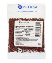 Бисер Чехия BUGLES 351- 12001 0. 5 " 1. 6 мм 50г 13600 коричневый
