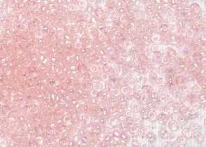 Бисер Япония круглый 11/0 10г 0171 балерина, радужный окрашенный