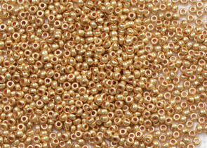 Бисер Чехия круглый 06/0 50 г 18581 терра металлик золотой