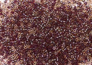 Бисер Япония MIYUKI Delica цилиндрический 11/0 5г DB-0061 светло-фиолетовый топаз блестящий с цветной линией